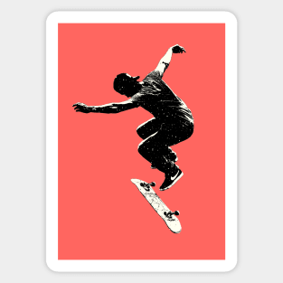 Kickflip Skateboarder on Orange Sticker